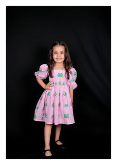 Palm Print Pure Cotton Frock