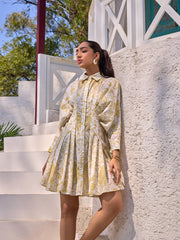 Cotton linen blend dress