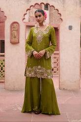 Sangini Oak Chinon Full Work Suit Set