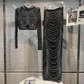 Sara Luxe Black 2 Piece Party Set