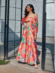 Satin fabric crop top