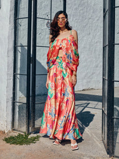 Satinaria Flared Shape Pant