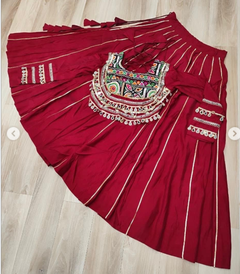 Navratri Lehenga Set with Embroidered Mirror Work Jacket