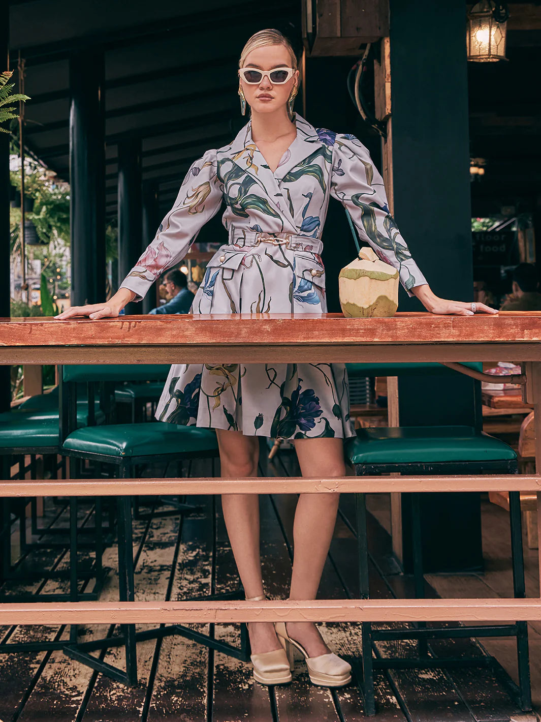 Twill fabric dress
