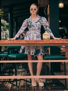 Twill fabric dress