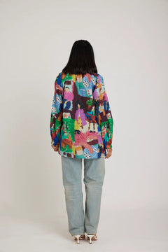 Cotton shirt with prints