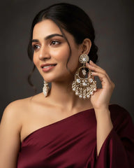 Pearl Rajveer Designer Chandbali Earrings
