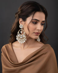 Pearl Rajveer Designer Chandbali Earrings
