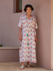 Sicily Hand Block Printed Cotton Kaftan