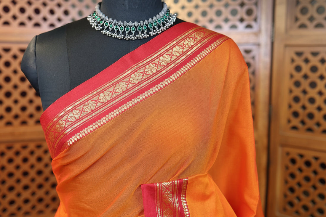 Kesari Riwaayat Ilkal Pure Resham Saree
