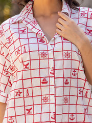 hand-block printed shorts set