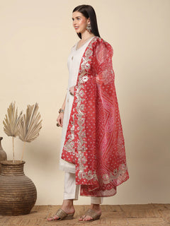 Supernet Off White Gota Patti Suit