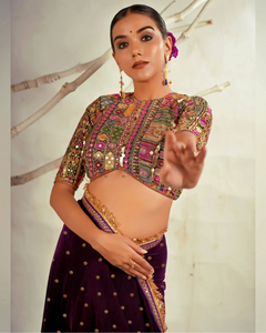 The Wine Wonder Saree With Classic Blouse