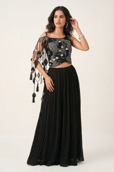 Siyah Saaz Embroidered Palazzo Set