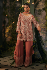 Ruh Motiwork-Palazzo Set