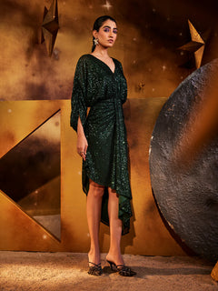 Pleated evening dress