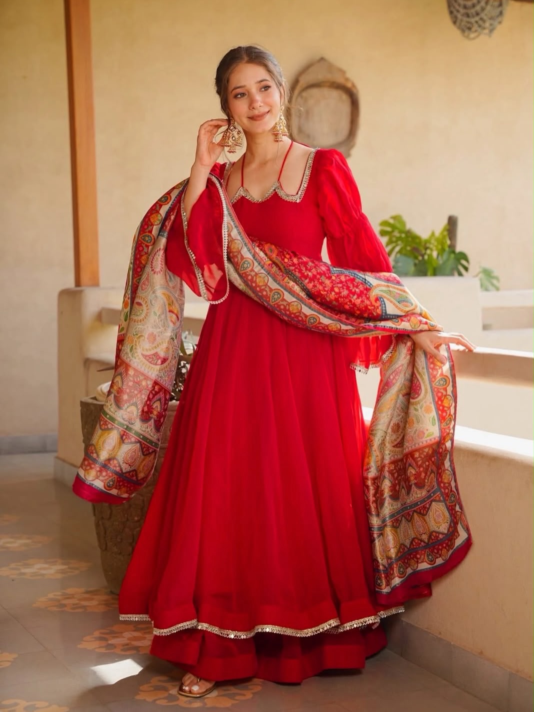 Noor Surkh Meher Anarkali Suit Set