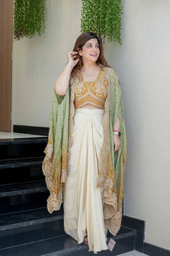 Jashn-E-Husn Cape Set– Wedding Season Special