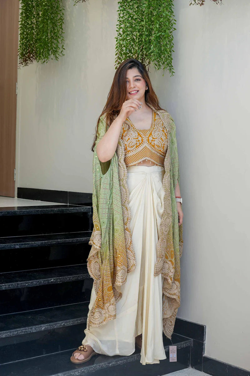 Jashn-E-Husn Cape Set– Wedding Season Special
