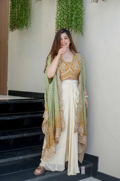 Jashn-E-Husn Cape Set– Wedding Season Special