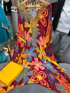 Pure Crepe Digital Printed Kaftan Set