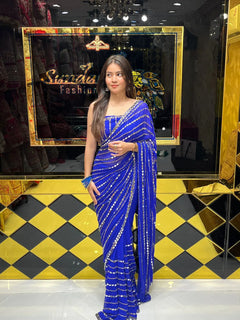Premium Handwork Pure Chiffon Saree
