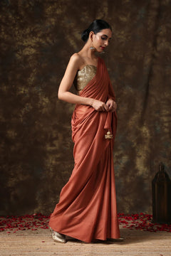 Golden Sequin Spaghetti Strap Blouse Only Party & Saree Wear