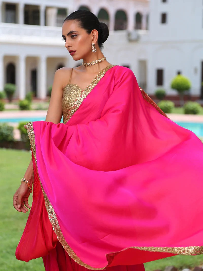 Golden Sequin Spaghetti Strap Blouse Only Party & Saree Wear