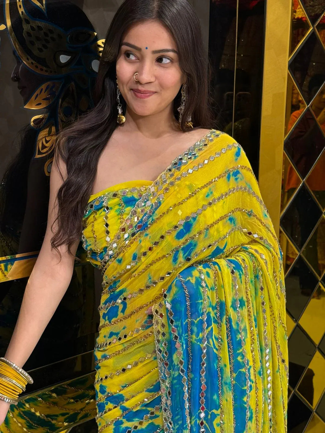 Premium Handwork Pure Chiffon Saree
