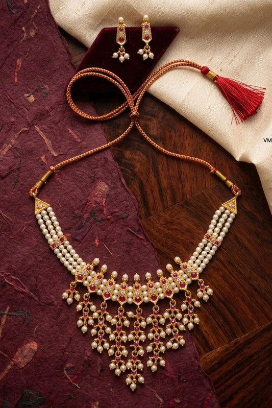 Chandrika Traditional Moti Haar Set