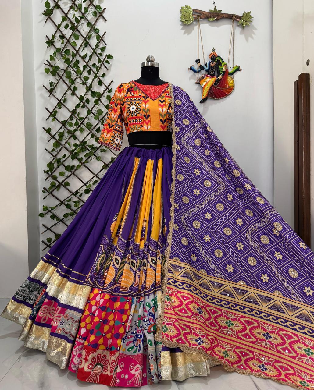 Rajwada Rangoli Mirror Work Lehenga Choli