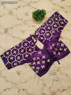 Chiffon Kaccha Gotapatti Work Party Wear Saree with Stitched Angi Blouse