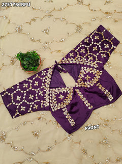 Chiffon Kaccha Gotapatti Work Party Wear Saree with Stitched Angi Blouse