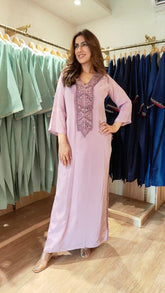 Nazaakat Embellished Mirrorwork Kaftan Dress