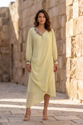 Beekey Embellished Draped Georgette Dress