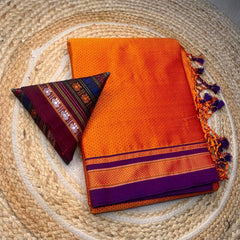 Women's Traditional Khun Saree or Customize into Nauvari Saree Handloom Ethnic Wear