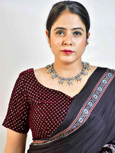 Wine Velvet Sequin Blouse