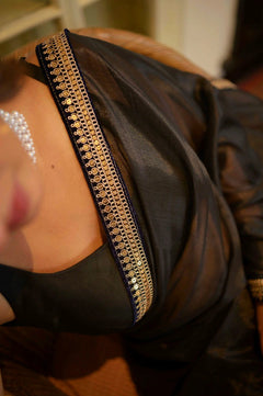 Black tissue saree