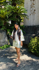 Nature-inspired embroidered dress