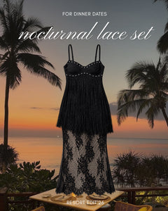 Black Rivet Fringe Party Top