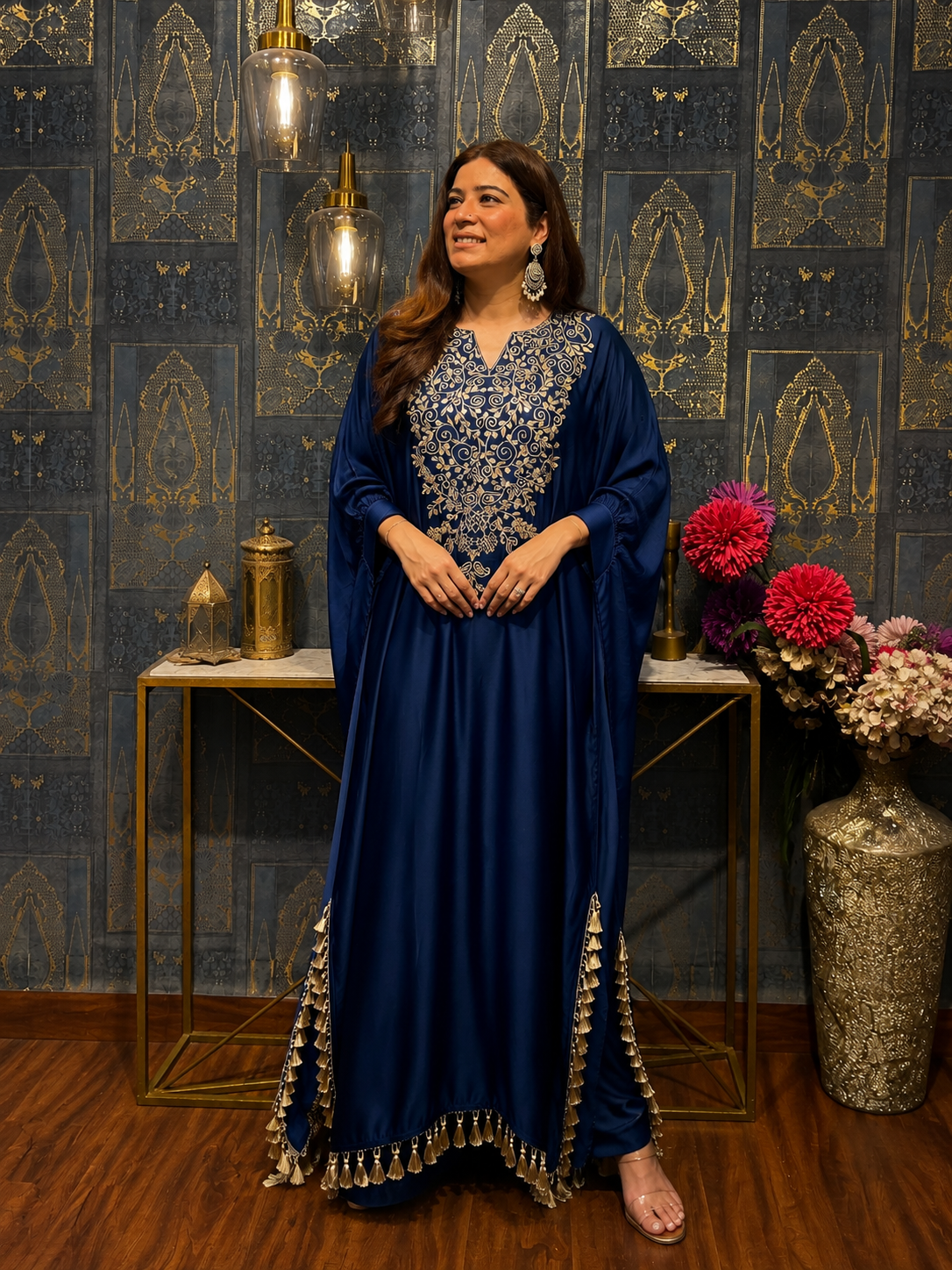 Emerald Green Choga Kaftan Dress