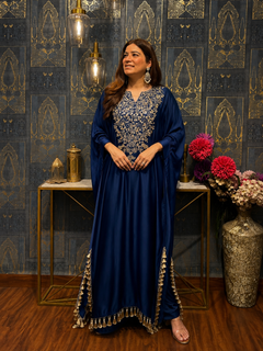 Emerald Green Choga Kaftan Dress