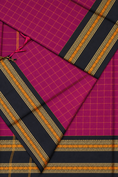 Rajamalli Magenta Kattam Saree