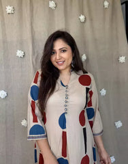 Polka dot kurta for women