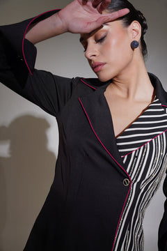 banana crepe blazer dress for women