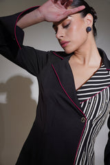 banana crepe blazer dress for women