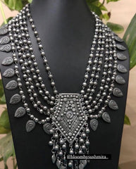 Amaira Long Necklace And Choker Combo Oxidised