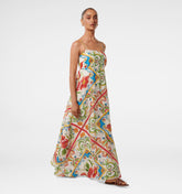 Amari Petite Midi Dress in Linen Blend