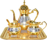 Antique Mughal Brass Tea Coffee Set