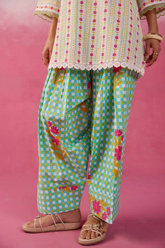 GINGHAM FLORAL PRINTED CO-ORD SET